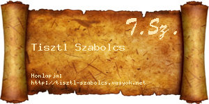 Tisztl Szabolcs névjegykártya